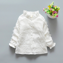 New 2016 Baby Clothing Baby Girls Blouses Fashion Spring Kids Casual Cardigan Buttons Long Sleeve Bottoming Shirt