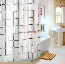 bathroom shower curtains water proof thickening bath curtain plaid pattern