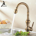 Free shipping Antique bronze finish Kitchen faucets kitchen tap basin faucets single hand hot and cold