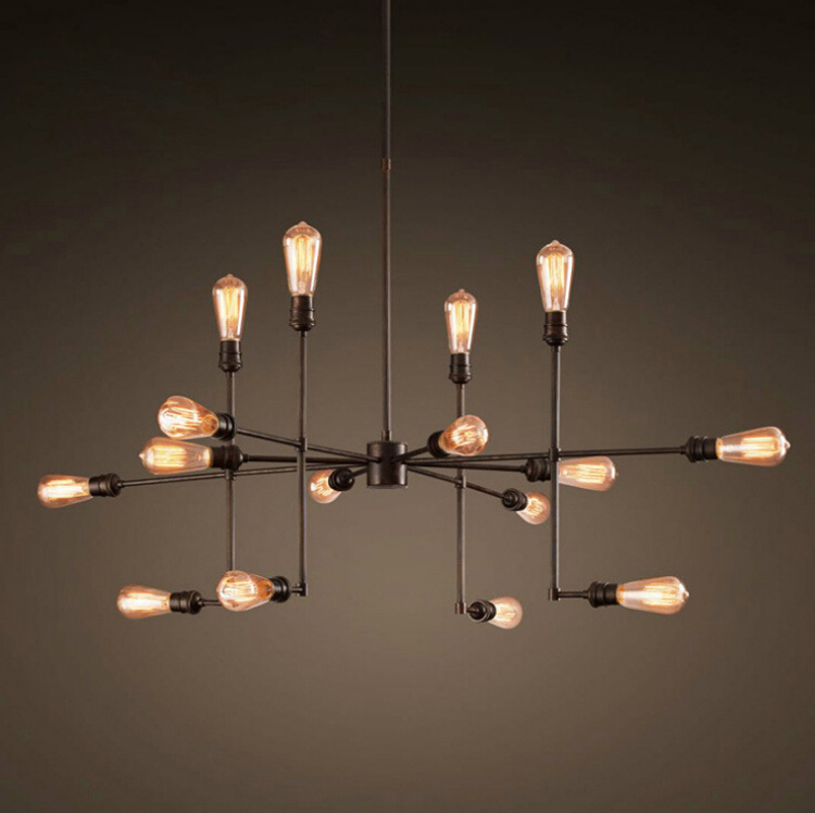 9/12/16/20 Lights American Countryside Vintage Style Pendant Light Wrought Iron Branch Lamp Bars Decoration Lamp Free Shipping