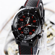 Cool Black Stainless Steel Luxury Sport Analog Quartz Mens Wrist Watch 6 Colors Can Choose