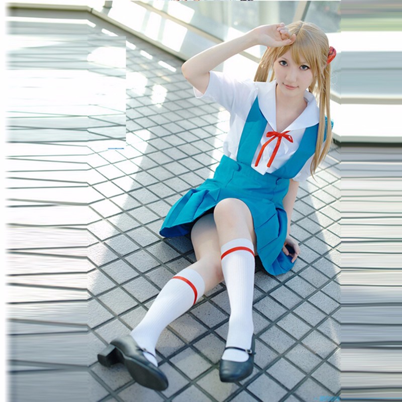 Wholesale Anime Eva Costume Japanese School Uniform Fantasia