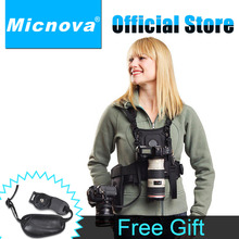 MQ-MSP01 Multifunctional Double Dual Shoulder Quick Release Neck Belt Sling Strap Vest For Two DSLR Camera SLR DSLR Cameras