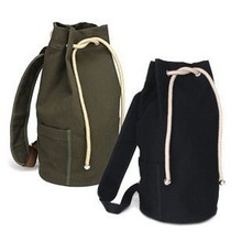 New large capacity men drawstring backpack canvas bucket bag unisex Fashionable concise basketball bags