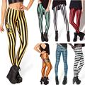 New Design Many Fashion Striped Series Printed Leggings Summer Spring Harajuku Style Creative Leggins Fitness Women