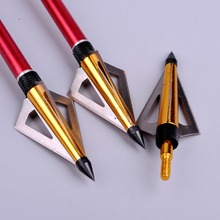 6pcs pack Promotion 125 Grain Arrowhead Bow and Arrow Point Archery Steel Blade Arrowhead for Hunting