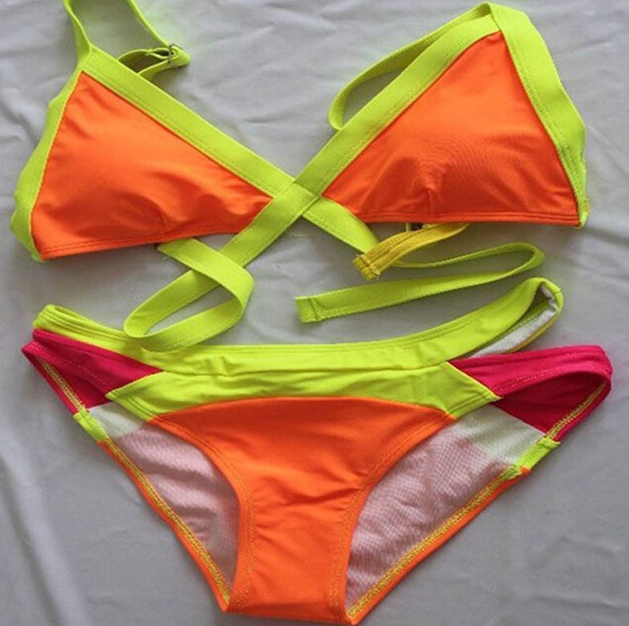New 2015 Bikinis Women Sexy Women\'s Bikini Set Push-up Padded Bra Swimsuit Bathing Suit Swimwear (22)
