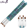 5Pcs Nail Art Brushes Design Painting Drawing Liner Tool Pen Polish Acrylic UV Gel Builder Brush