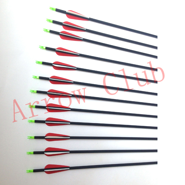 12pcs hunting 7 8mm OD and 30 length mixed carbon compound bow arrow matches 6pcs 125GR