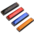 Hot metal 16 hole polyphony C c 4 color high quality harmonica instrument gaita mouth organ