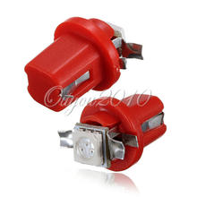 10x Blue Red White High Quality T5 B8.5D Car Auto Gauge 5050 1SMD LED Indicator Speedo Dashboard Side Lights Bulb 12V Ship Free