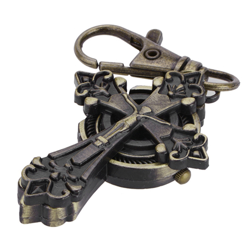 Women Men Quartz Watch 2015 Mechanical Pocket Watch Cross shape Quartz Keychain Watches PHM699W 30