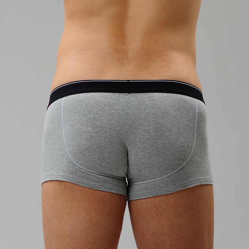 Manocean underwear men MultiColors sexy casual U convex design low-rise cotton solid boxers boxer shorts 7342 (22)