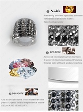 2015 Big Knuckle Ring Platinum Plating Multi colors Austrian Crystal SWA Elements Rings Jewellery 21 33mm