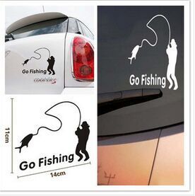Go Fishing Cartoon Car Styling Car Stickers For sk...