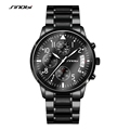 2016 SINOBI Germany Sports Diver s Watches Womens Chronograph Clock Mens Stainless Steel 10Bar Watch Geneva