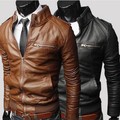 winter male Men PU Motorcycle Leather jackets coats Men leather coat motorcycle jacket collar British version