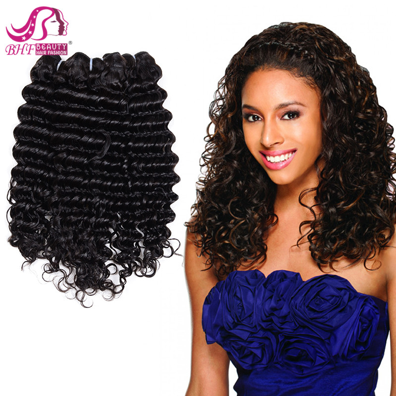 2015 Brazilian Virgin Deep Wave Hair 6A Grade Unprocessed Brazilian Deep Wave Hair 4 Bundles Brazilian Virgin Hair Deep Wave