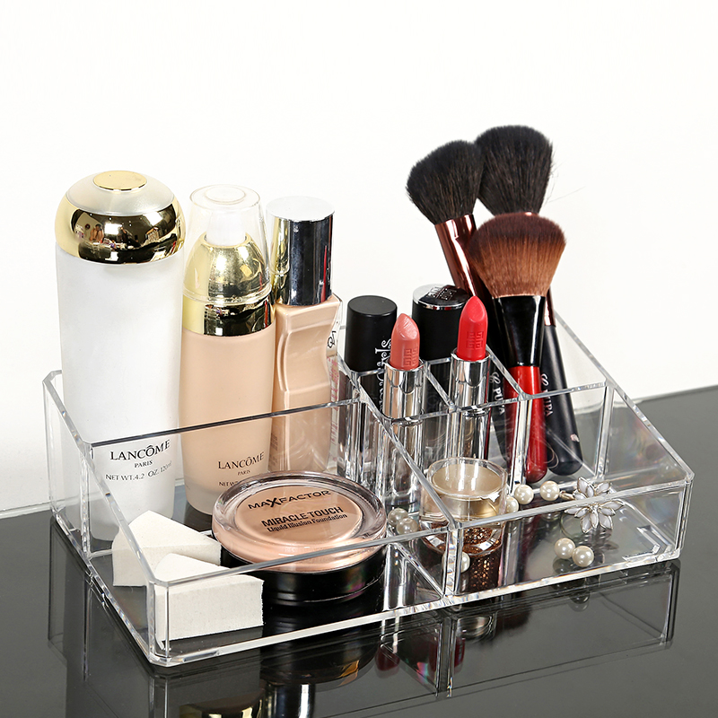 Acrylic Cosmetic Organizer Clear Makeup Jewelry Cosmetic Storage Display Box Acrylic Case Stand Rack Holder Organizer Boxes