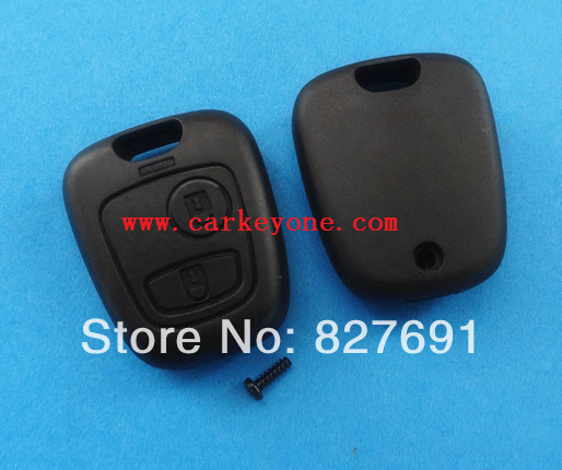 Guaranteed 100 replace case for Peugeot 206 2 button remote key shell without logo and blade