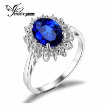 Kate Princess Diana William 2.5ct Blue Sapphire Engagement Wedding ceremony Ring For Ladies Love Girl Set 925 Sterling Silver Tremendous Jewellery