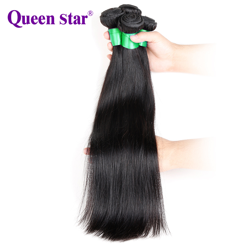 Queen Hair Products Indian Virgin Hair Straight Unprocessed Virgin Straight Human Hair Weaves 6A Grade Indian Straight hair 5PCS