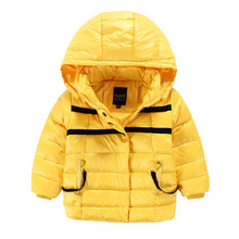High Quality winter kids down jacket for boys girls Hooded Down Parkas cotton Fashion zipper children outerwear Coat clothing