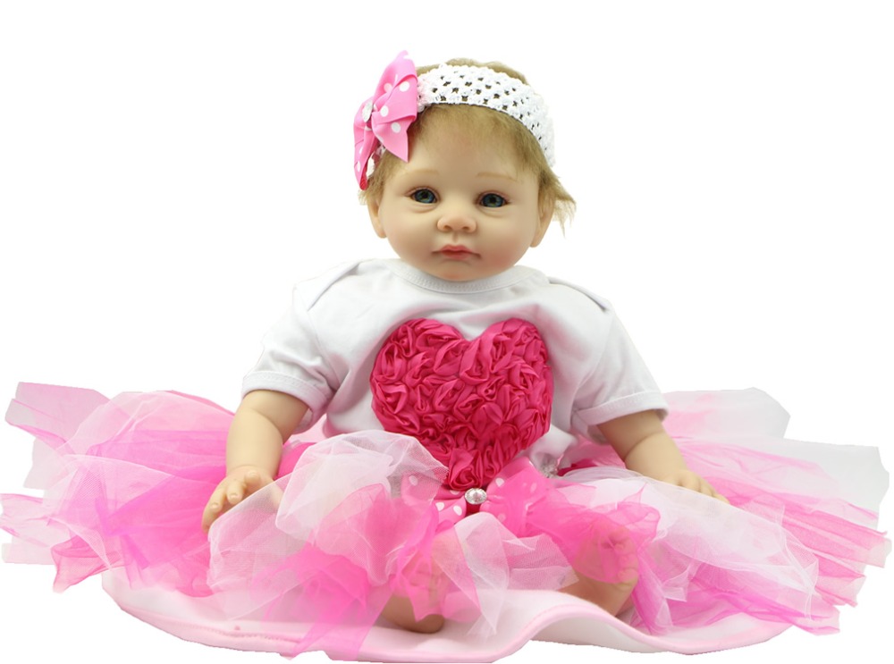 Doll Baby Toys For 22 Inch Silicone Reborn Baby Girl Doll Lifelike Doll Reborn Babies Handmade Princess Girl Christmas Gift