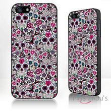 For iphone 4/4s 5/5s 5c SE 6/6s plus ipod touch 4/5/6 back skins mobile cellphone cases cover Mexican Sugar Skull pattern