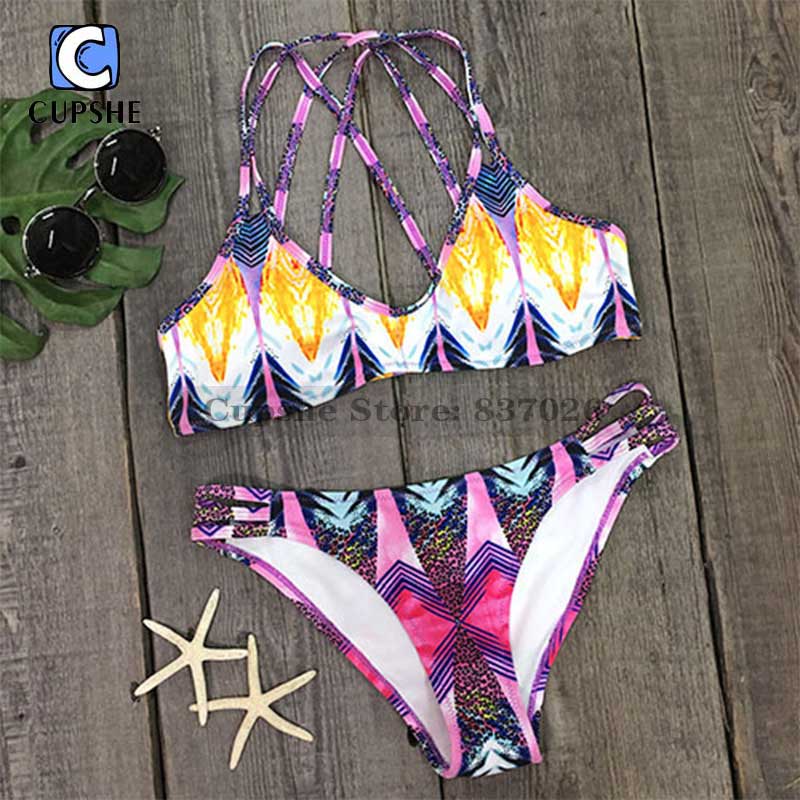 Cupshe the Sahara Desert Abstract Bikini Set Women Summer Sexy Swimsuit Ladies Beach Bathing Suit swimwear
