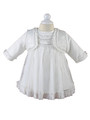 White Baby Clothes Girls Dresses suits 2PCS for 0 2T christmas first communion christening Birthday Party