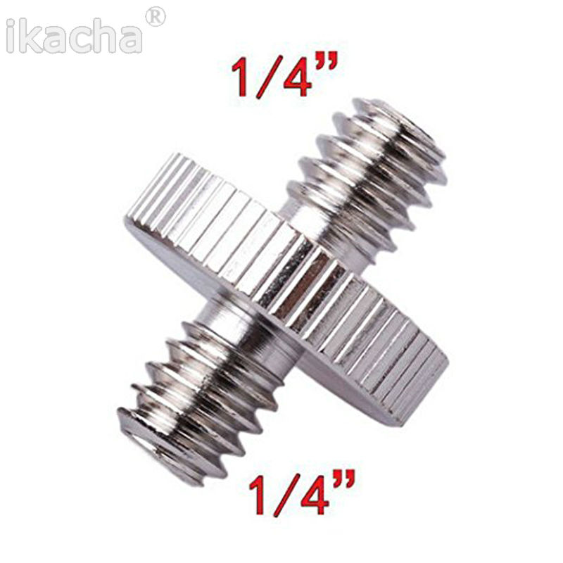 Description Picture 5 of itemHot 1/4"To 1/4"Male Threaded Screw Convert Adapter Camera Tripod Ballhead Double Male Screw Adapter For DSLR Camera Accessories