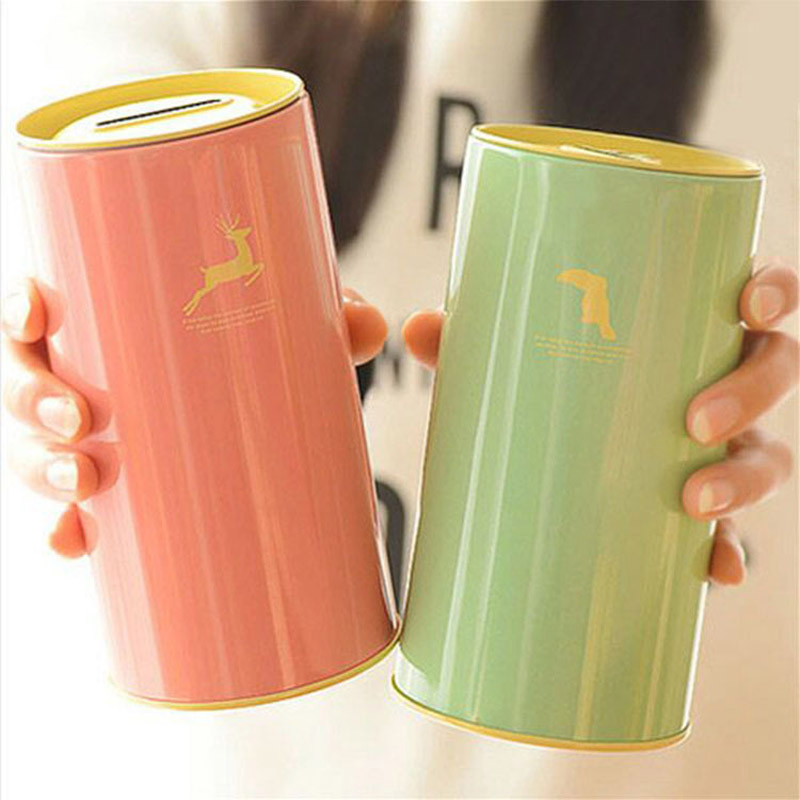 Animal tinplate tea leaves Coin Piggy Bank 14.5*7....