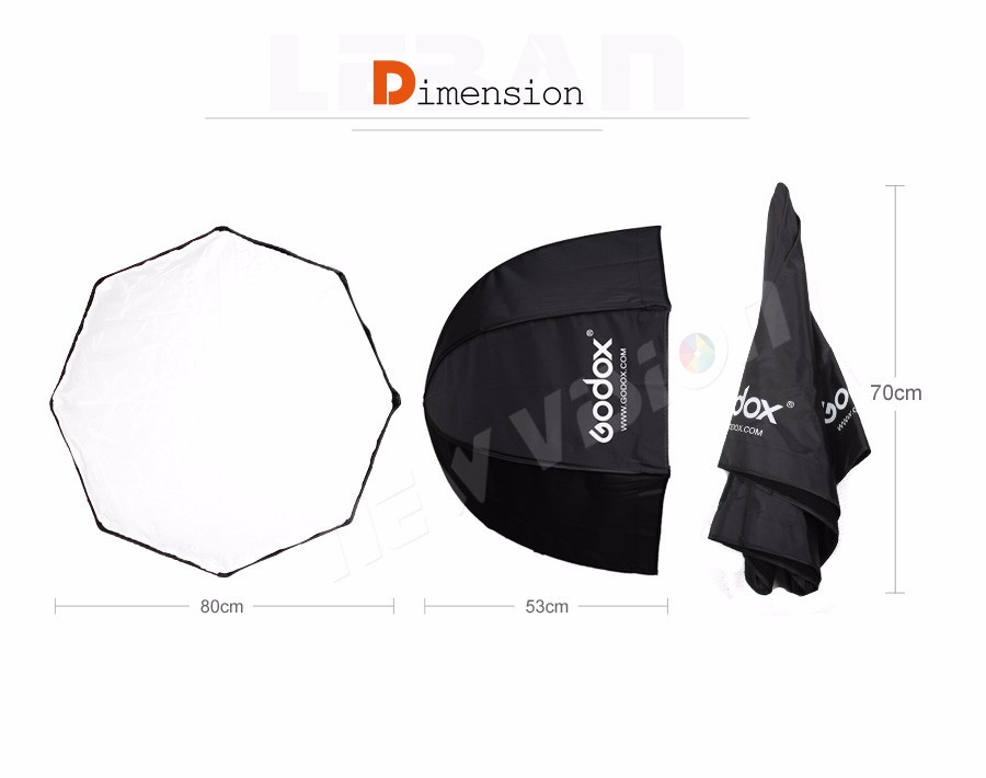Description Picture 5 of itemGodox 80cm 31.5in Portable Octagon Softbox Flash Speedlight Speedlite Umbrella Softbox Brolly Reflector (Softbox Only)