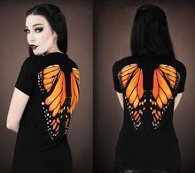European and American creative personality Fashion Summer New Women Short Sleeve T Shirt butterfly 3D printing