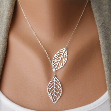 Fashion Alloy Gold Plated Vintage Big Leaf Pendant Necklace Clavicle Chain Fine Jewelry Necklaces For Women