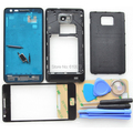 Original i9100 Complete Full Housing for Samsung Galaxy S2 Back Cover Middle Frame Bezel Front Glass