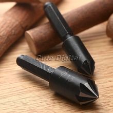 2pcs 10/13mm HCS Countersink Drill Bit Set 7 Flutes Counter Sink Chamfer Cutter 1/4″ Hex Shank Woodworking Professional Tools
