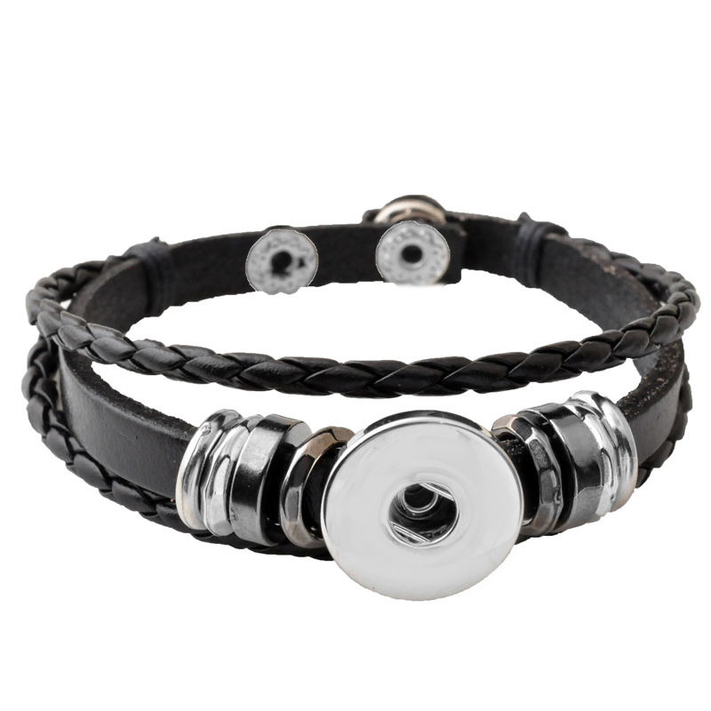 P00646-Hot-wholesale-Snap-Bracelet-Bangles-10-color-High-quality-leather-Bracelets-fit-18mm-DIY ...
