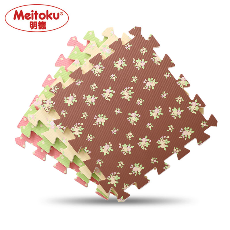 Meitoku Soft EVA Foam puzzle Play Mat 10pcs lot Exercise mat tiles interlock floor crawling pad