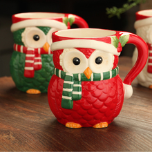 Christmas gifts Painted ceramic owl creative gift cups coffee mugs gift promotion products
