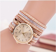 Watches Woman 2015 European Style Clock New Jewelry Long Chain shine big round crystal Dress Casual