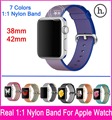 2016 New Releases 7 Colors 1 1 Nylon Watchband For Apple Watch 42mm 38mm With Original