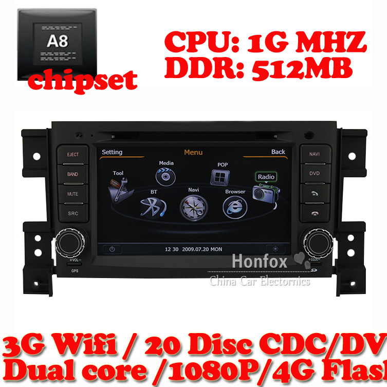 S100 DVD GPS Radio RDS BT Navigation DVR Support  3G wifi 1G CPU 512M DDR F 2005-2012 Suzuki grand vitara with Free map