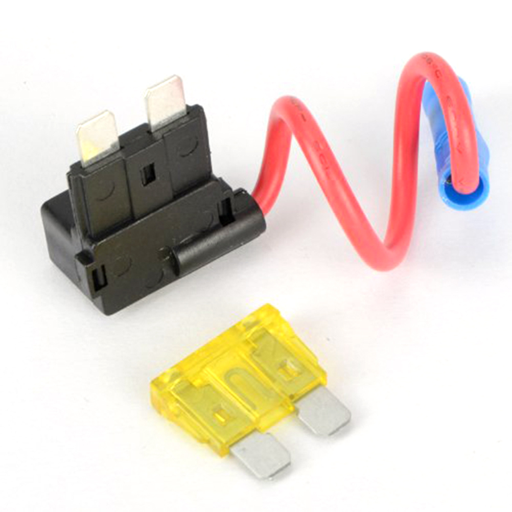 12V ATO ATC Add A Circuit Fuse Tap Piggy Back Standard Blade Fuse Holder with 20A Blade Fuse - Size M