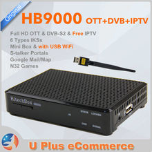 HitechBOX HB9000 DVB-S2 Satellite Receiver + OTT + Free IPTV + USB WiFi with Staler Portals for Africa hot selling