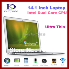 14.1″ ultrabook /Notebook Computer /Laptop Intel Atom D2500 Dual Core + 2GB RAM&250GB HDD+ Win 7+ Webcam