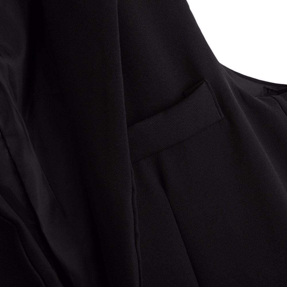 VESTLINDA Long Vest Back Split Outwear Waistcoats Women White Black Jacket Coat Sleeveless Cardigan Pocket Blazer Vest Femme Top 20