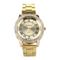 2016 New Famous Brand Gold Crystal Diamond Geneva Casual Quartz Watch Women Stainless Steel Dress Watches