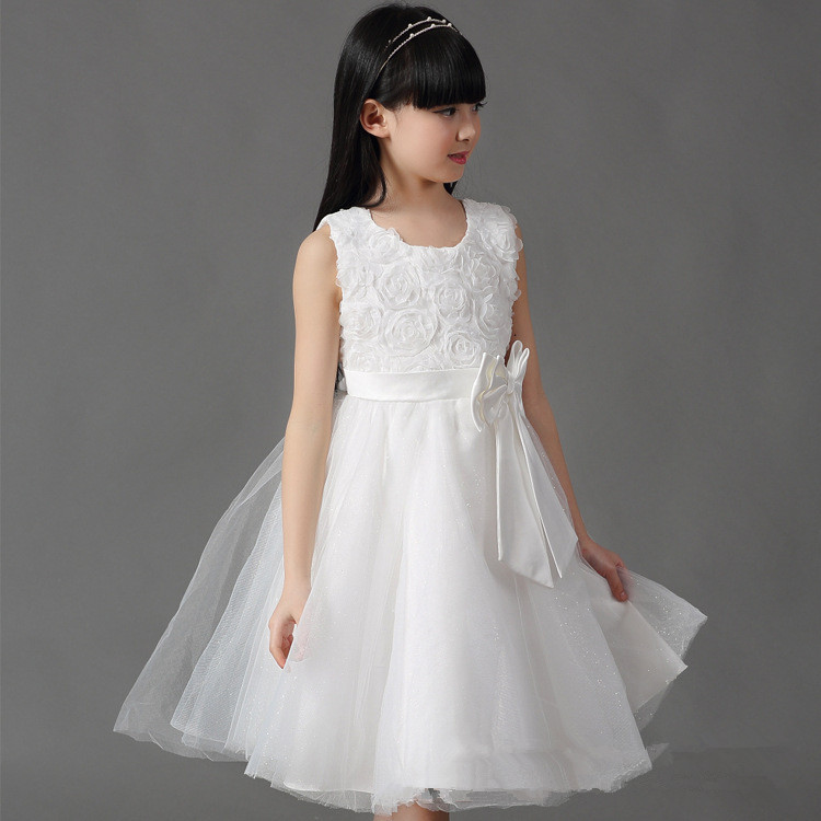 White bridesmaid dresses age 10